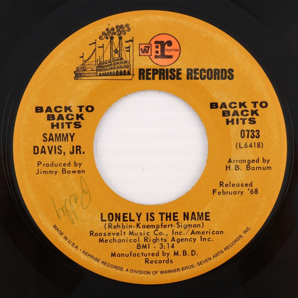 Sammy Davis Jr. I've Gotta Be Me / Bein' Natural Bein' Me 45 rpm 7" Vinyl Record